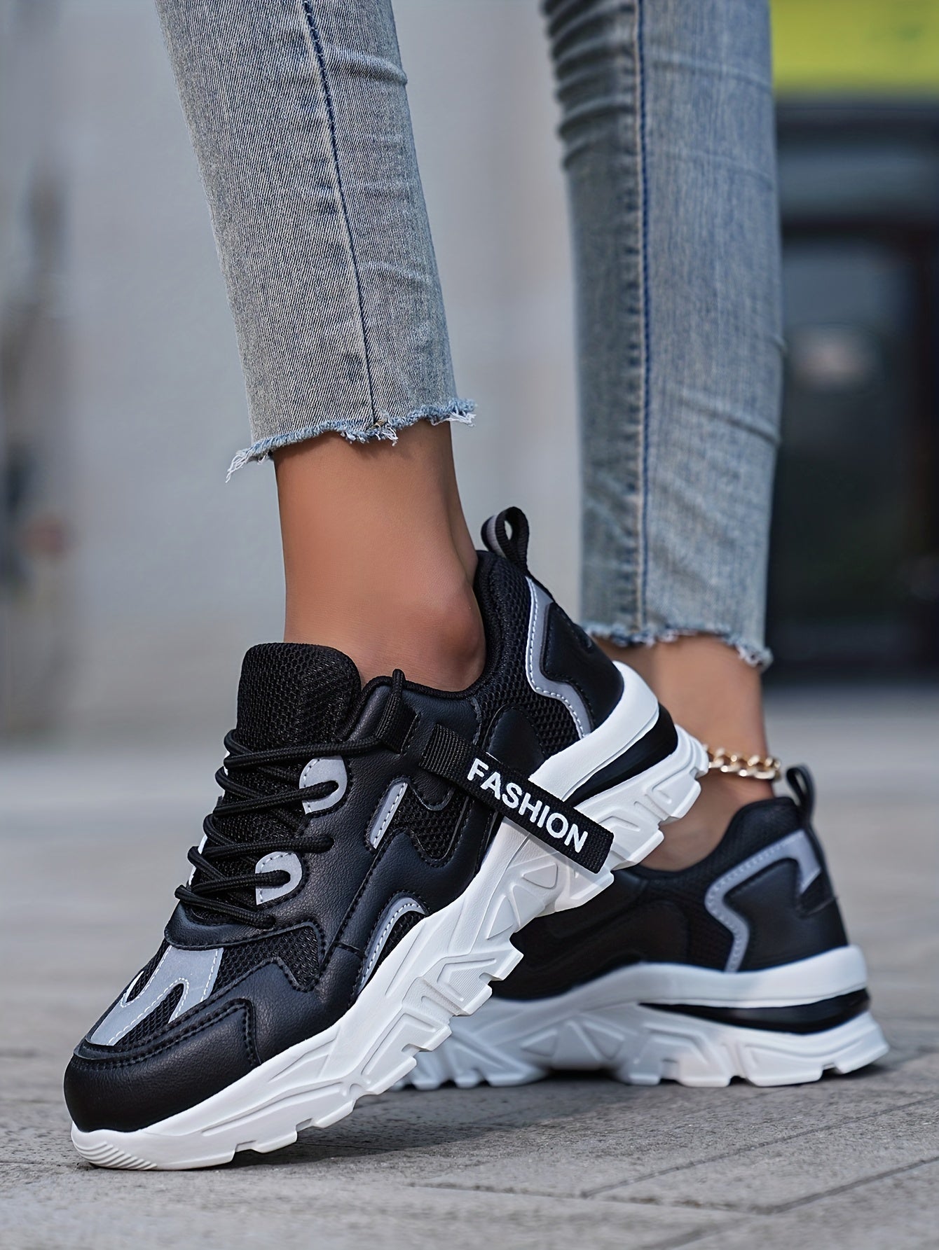 CHUNKUP™️Women's Shoes Breathable Mesh Chunky Sneakers - All-Season Comfortable Walking & Running Shoes, Thick Sole, Casual Sporty