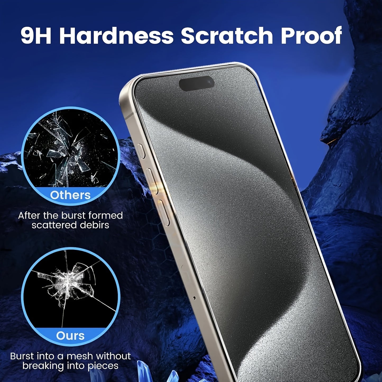 EDGE ™️3pcs Tempered Glass Screen Protectors with 3pcs Free Camera Lens Protectors for iPhone 11/12/13/14/15 Pro Max Series, Ultra-High Definition, 9H Hardness, YISHIMILE