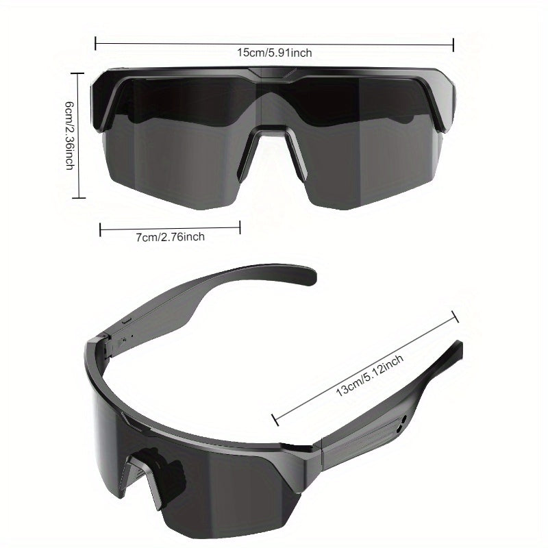 FUTURE ™️ Smart Glasses, Smart Audio Glasses, Wireless, Built-in Microphone, High-Resolution Audio, Touch Control, Anti-Blue Light, for Outdoor, Sports, Driving, Music Playback, Hands-Free Calling -