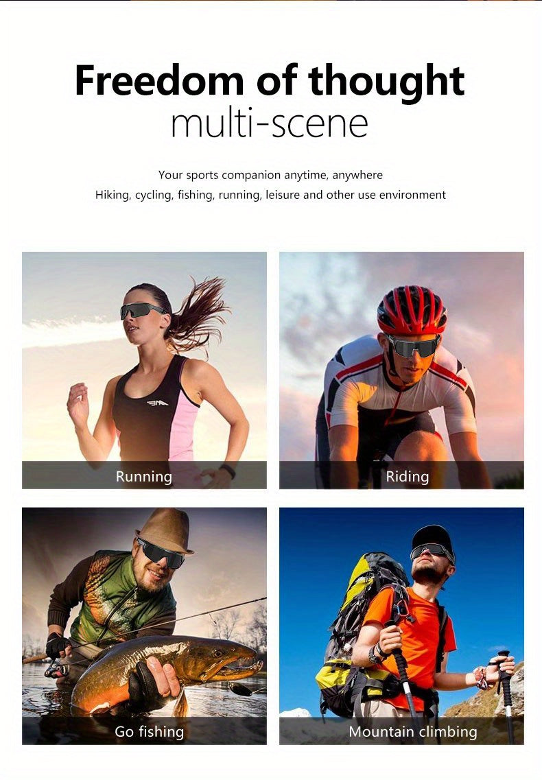 FUTURE ™️ Smart Glasses, Smart Audio Glasses, Wireless, Built-in Microphone, High-Resolution Audio, Touch Control, Anti-Blue Light, for Outdoor, Sports, Driving, Music Playback, Hands-Free Calling -