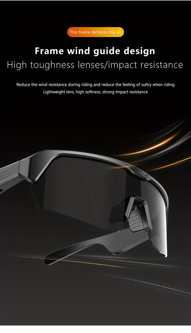 FUTURE ™️ Smart Glasses, Smart Audio Glasses, Wireless, Built-in Microphone, High-Resolution Audio, Touch Control, Anti-Blue Light, for Outdoor, Sports, Driving, Music Playback, Hands-Free Calling -