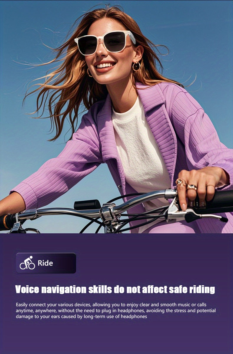 CATCHING ™️Smart Glasses, Touch Control, Built-in Microphone, Rechargeable Battery, Anti-Blue Light, Great for Office, Outdoor, Sports, Driving, Music Playback,