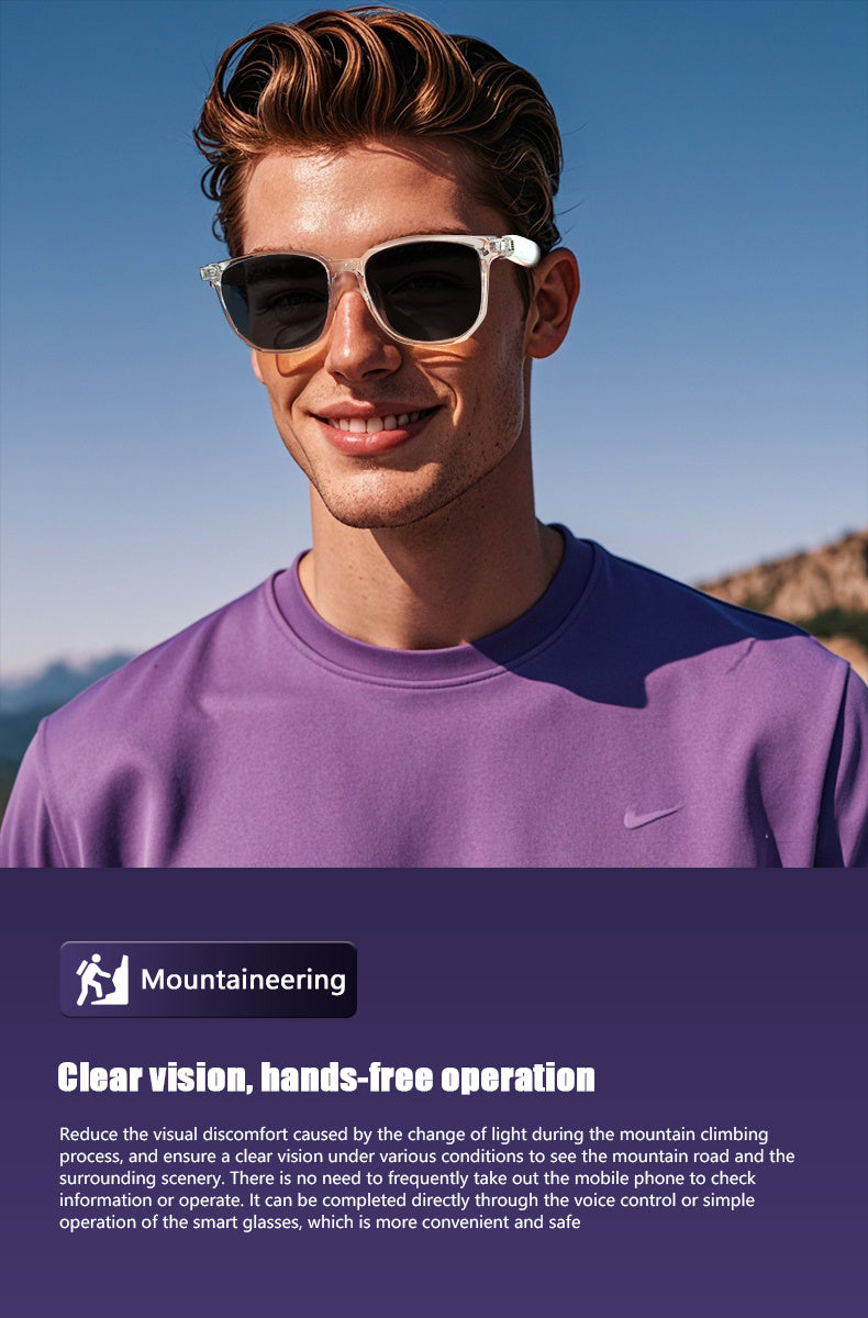 CATCHING ™️Smart Glasses, Touch Control, Built-in Microphone, Rechargeable Battery, Anti-Blue Light, Great for Office, Outdoor, Sports, Driving, Music Playback,