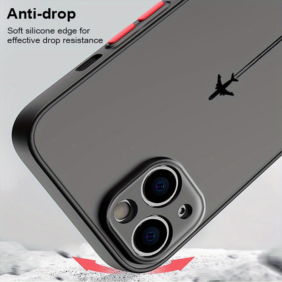 BASE™️High-Quality Phone Case with an Airplane Design for Various Apple Iphone Models, Including 16 Pro MAX, 13, 14, 15 PRO AND MORE, Soft Protective Cover.