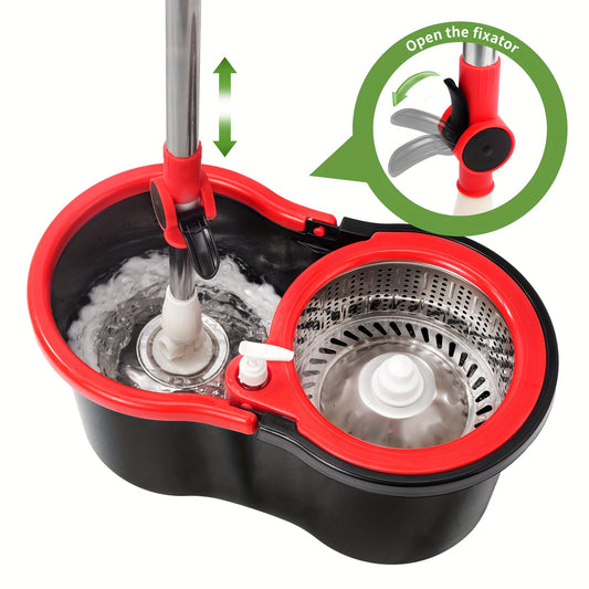MOPS ™ and Bucket Set, 360°Bathroom Mop Bucket, School Bathroom,