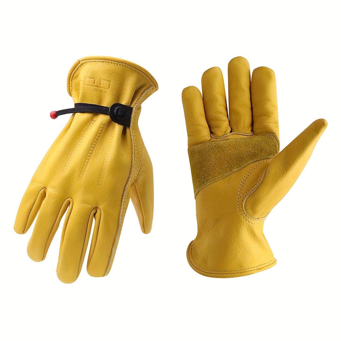 Leather Work Gloves Two Pairs of Leather Work Gloves - truck Driver Gloves, Gardening Gloves, heavy duty