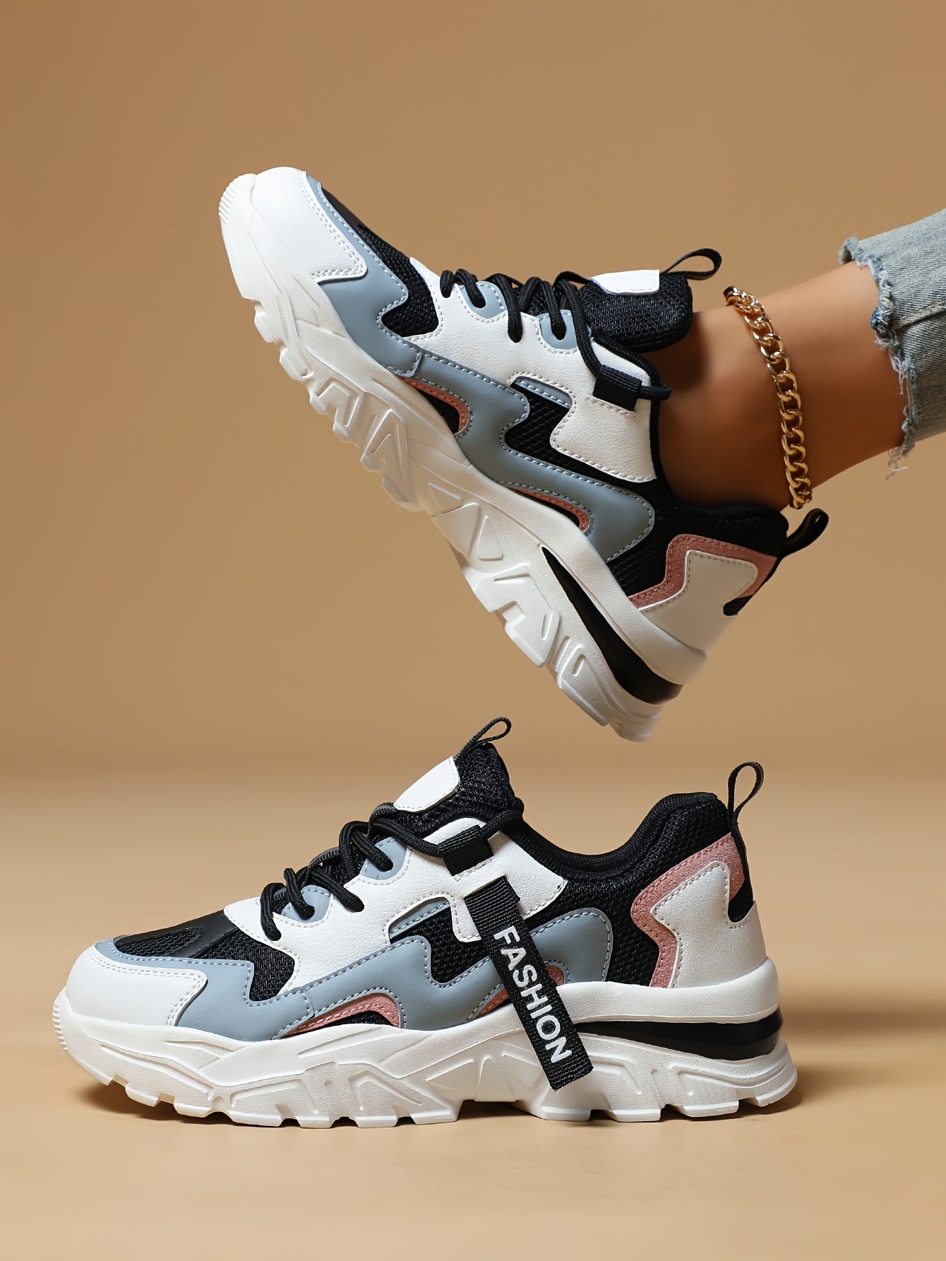 CHUNKUP™️Women's Shoes Breathable Mesh Chunky Sneakers - All-Season Comfortable Walking & Running Shoes, Thick Sole, Casual Sporty