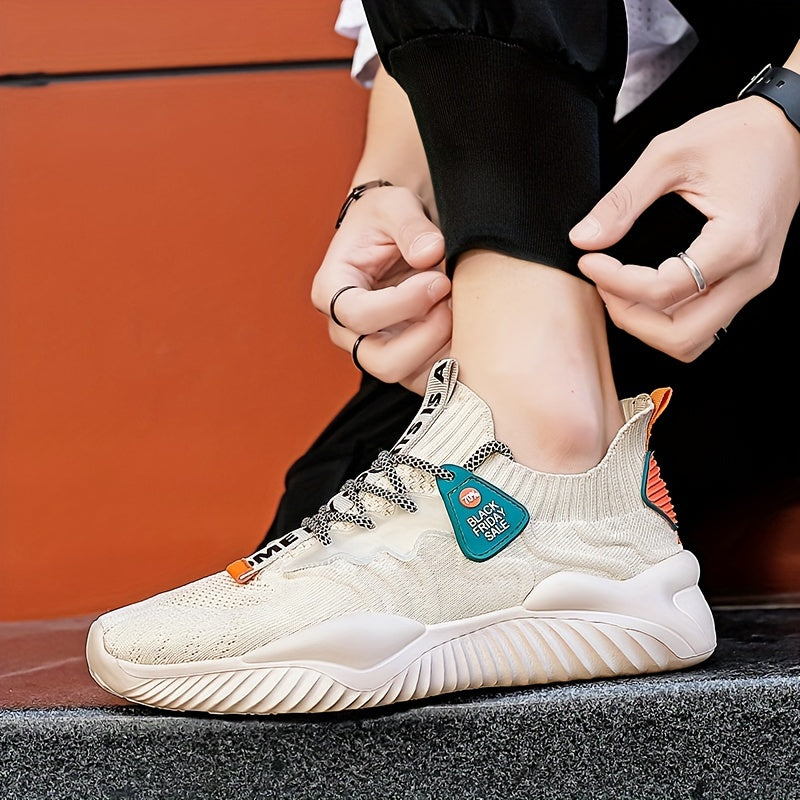 ALL SEASON™️Men shoes, Vibrant Color Block Comfy Sneakers - Breathable, Non-Slip, Lightweight, and Water-Friendly Shoes for Men - Ideal for Outdoor Camping, Hiking, and All-Season Activities