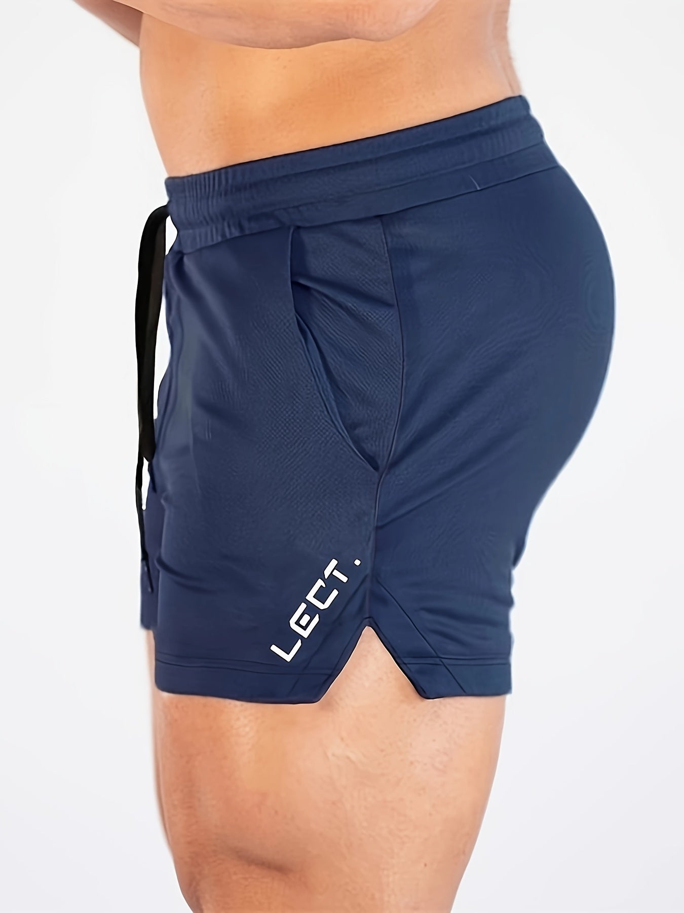 BROTHER™️ Fitness Men's Quick-Dry Slim-Fit Gym Shorts - Breathable & Stretchy with Zipper Pockets for Running & Training, Polyester