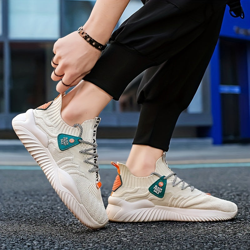 ALL SEASON™️Men shoes, Vibrant Color Block Comfy Sneakers - Breathable, Non-Slip, Lightweight, and Water-Friendly Shoes for Men - Ideal for Outdoor Camping, Hiking, and All-Season Activities