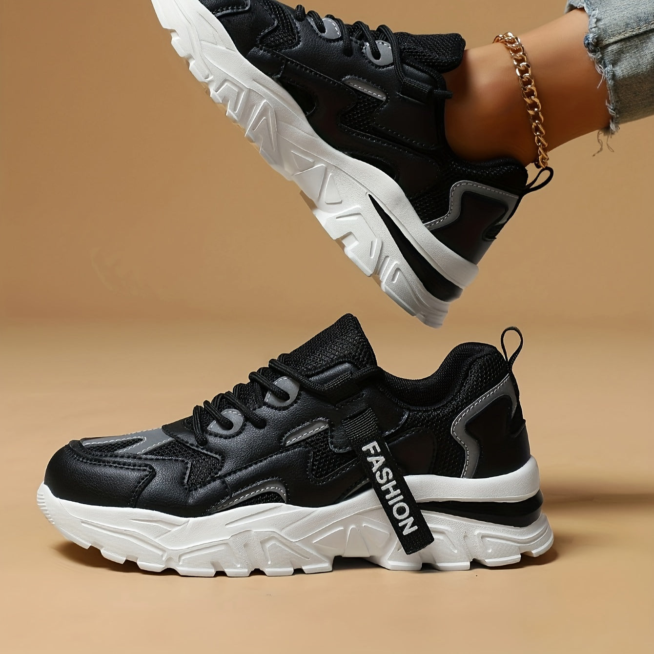 CHUNKUP™️Women's Shoes Breathable Mesh Chunky Sneakers - All-Season Comfortable Walking & Running Shoes, Thick Sole, Casual Sporty