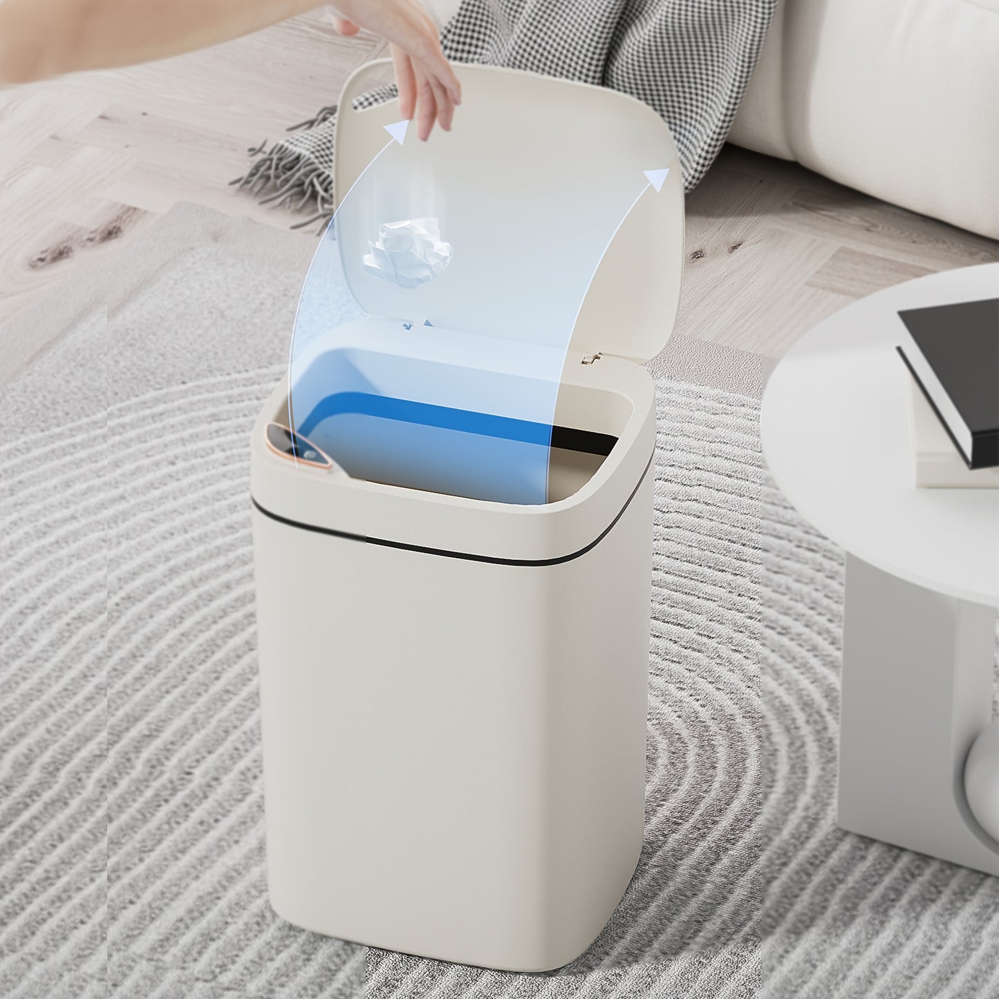 DUMPSTER™️ hands free disposal, Touch-Free Smart Trash Can - Sleek Design, Low Voltage, Easy Clean - Home & Office Compatible, Battery-Operated (Batteries Not Included)