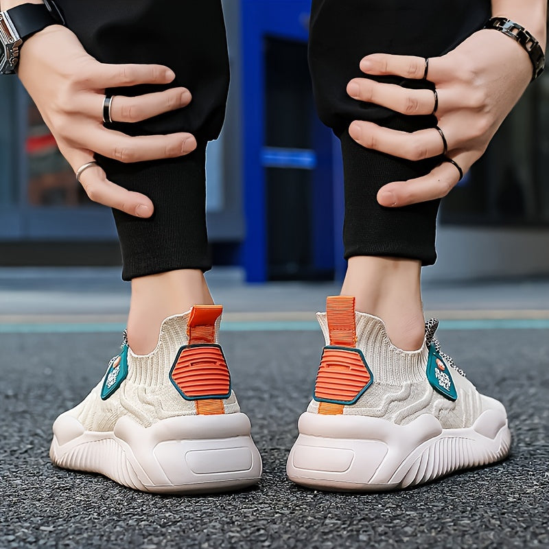 ALL SEASON™️Men shoes, Vibrant Color Block Comfy Sneakers - Breathable, Non-Slip, Lightweight, and Water-Friendly Shoes for Men - Ideal for Outdoor Camping, Hiking, and All-Season Activities