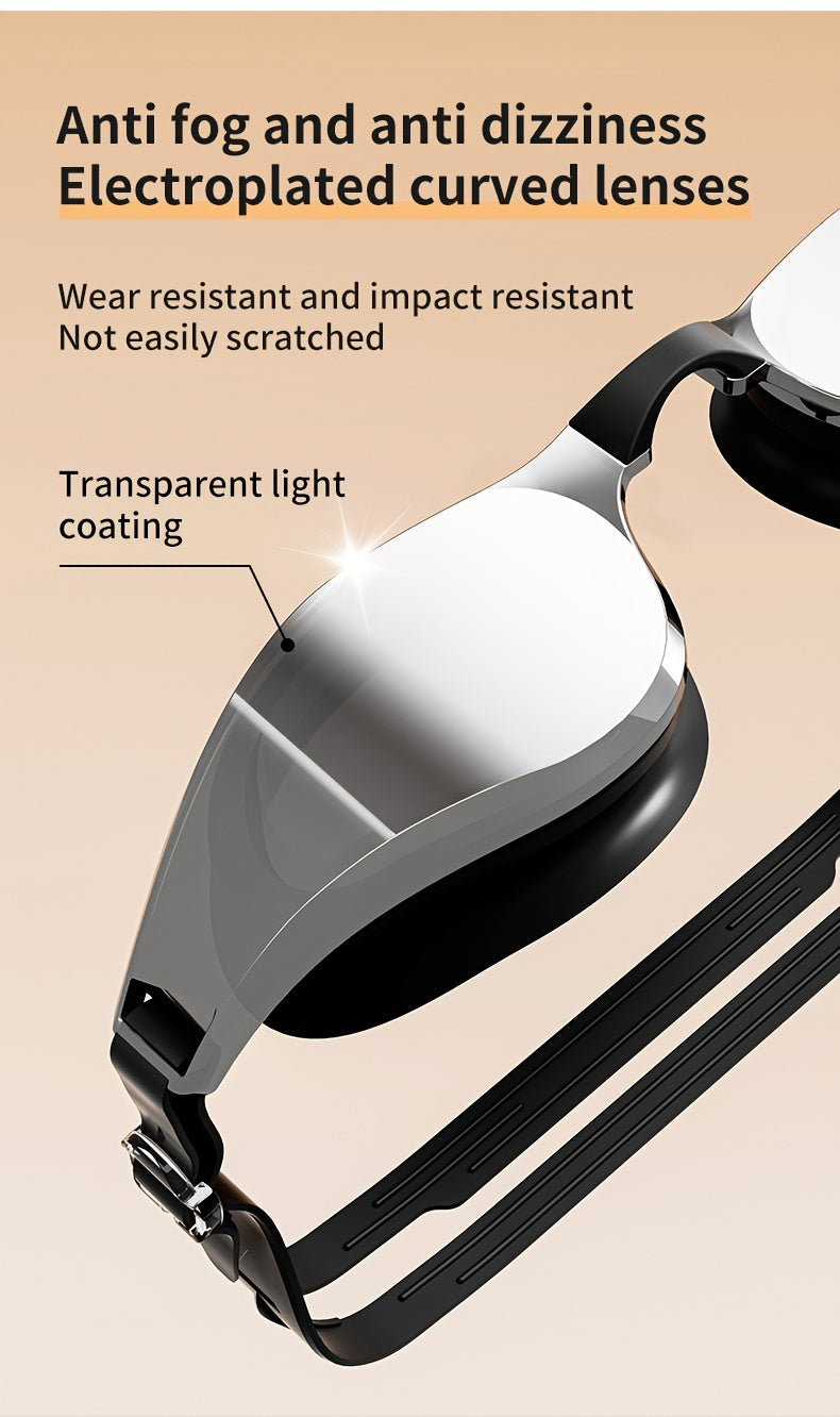 YLIKE™️Sleek Anti-Fog Silicone Swimming Goggles with HD Clarity - Waterproof, Adjustable Strap, Design for Men & Women,