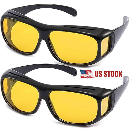 ALL NIGHT ™  High-Definition Unisex HD Night vison Driving Glasses Fit Over Glasses Anti-Glare,