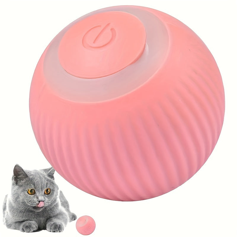 1pc MEOW Smart Interactive Cat Toy Automatic Rolling Ball Self-Entertainment And Teasing Cat Stick Cat Ball Cat Electric Toy