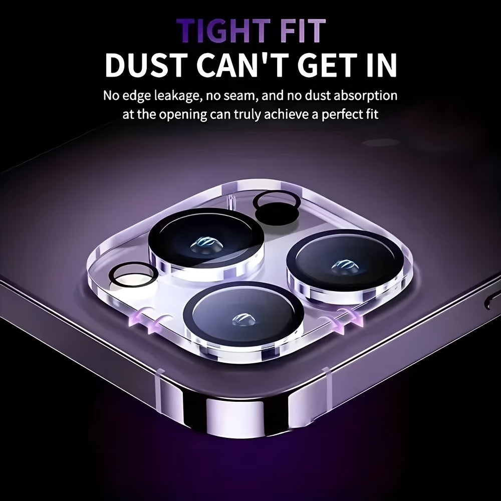 EASY™️6pcs for iPhone 11/12/13/14/15/16 Pro Max Special 3pcs tempered glass screen protector and 3pcs camera lens protection set - high-definition transparent, full coverage, oil-proof matte