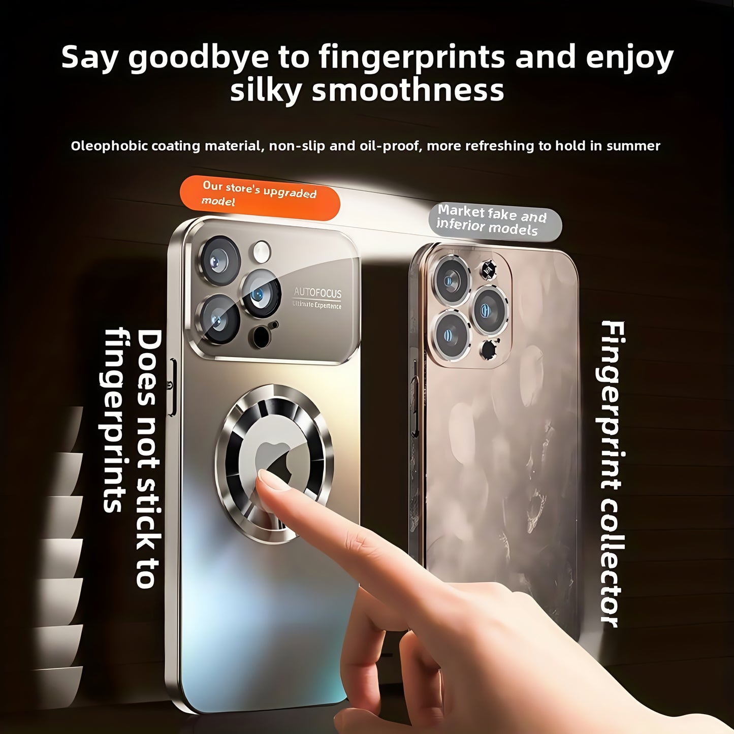 SAFE CASE ™️2025 New Premium Titanium Metallic Shade New Matte Phone Cover for Iphone 16/15/14/13/12/11 Pro Max Plus, Compatible with Magnetic Wireless Charging, Includes Camera Lens Protection Case