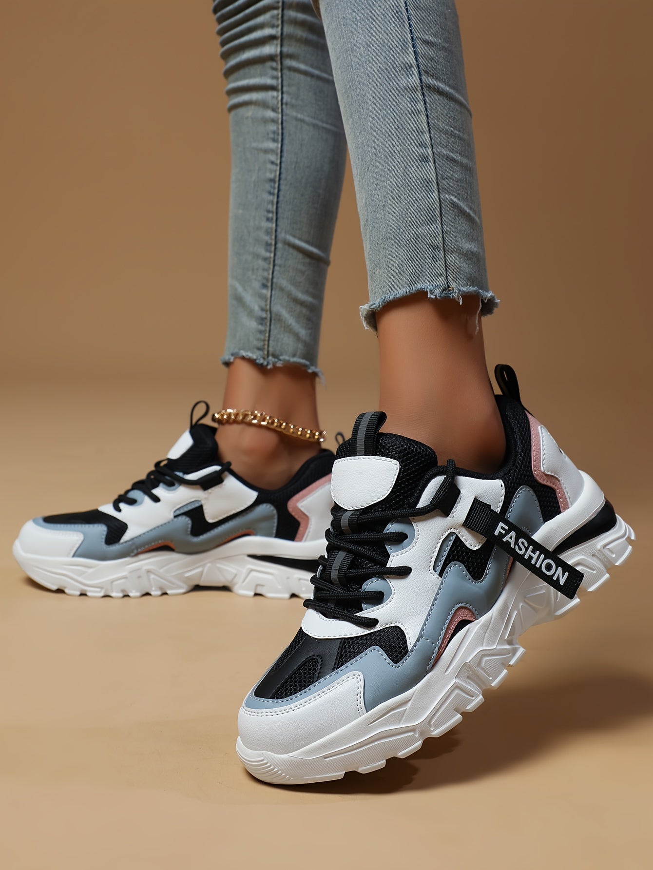 CHUNKUP™️Women's Shoes Breathable Mesh Chunky Sneakers - All-Season Comfortable Walking & Running Shoes, Thick Sole, Casual Sporty