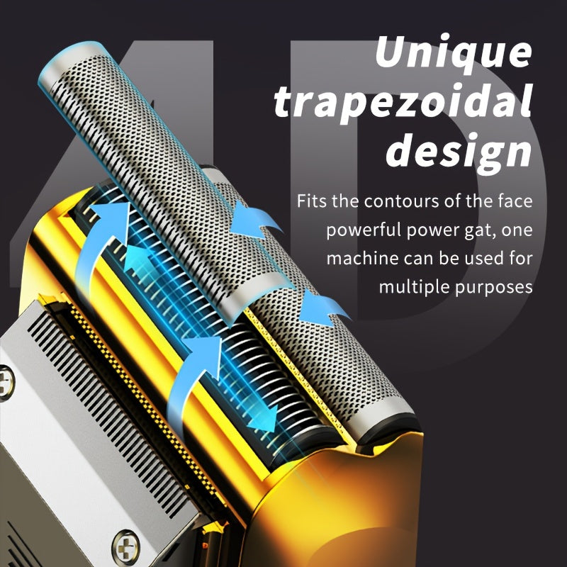 Professional Electric Razor 2-in-1, men Electric shaver Bald Hair Trimmer - Professional USB Rechargeable, Gentle Beard Hair Trimmer,