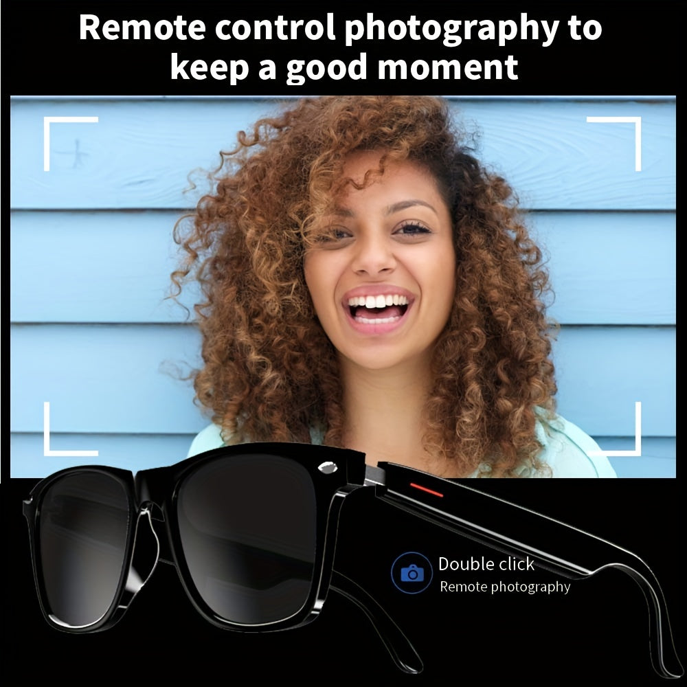 SENBONO ™️ Smart Glasses - Blue Light Filtering & Polarized Lenses, Low Latency Audio, Built-in Mic & Speakers, Touch & AI Voice Assistant Compatible, 5hrs Battery Life,