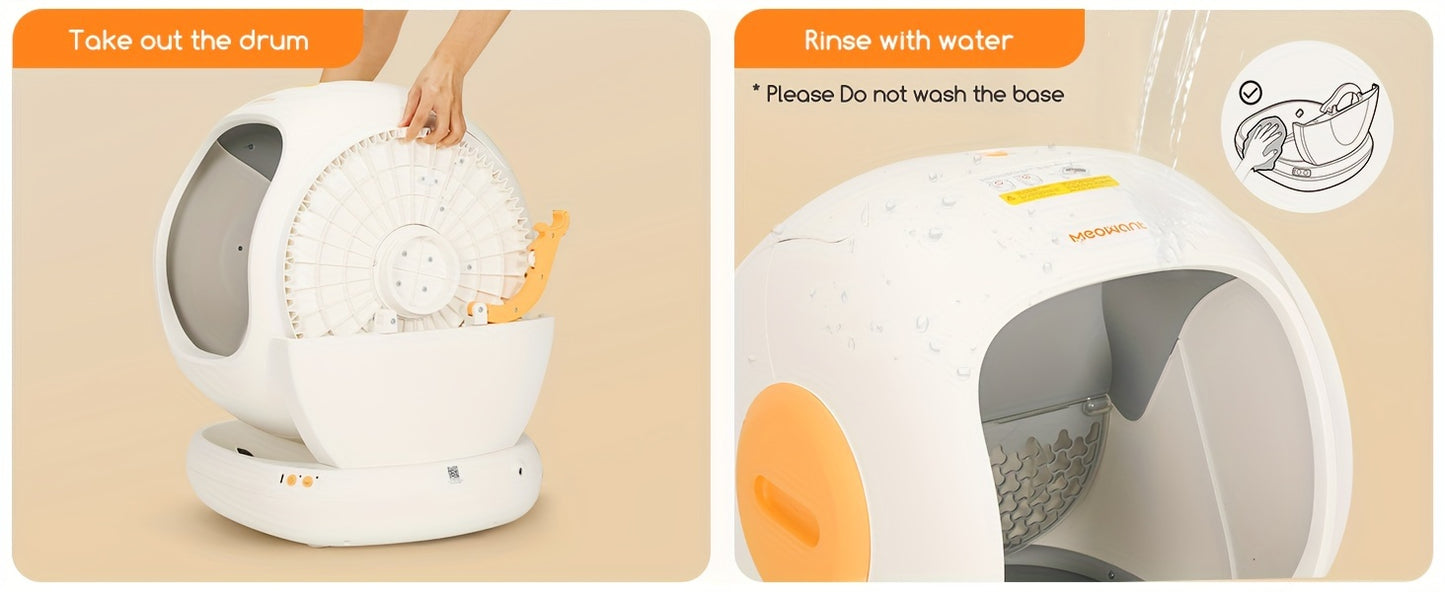 MEOW MEOW  ™ Self Cleaning Litter Box, Automatic Cat Litter Box Self Cleaning For Multiple Cats, Odor Removal Anti Pinch Kitty Litter Box, APP Control Smart Litter Box with Liners Bags