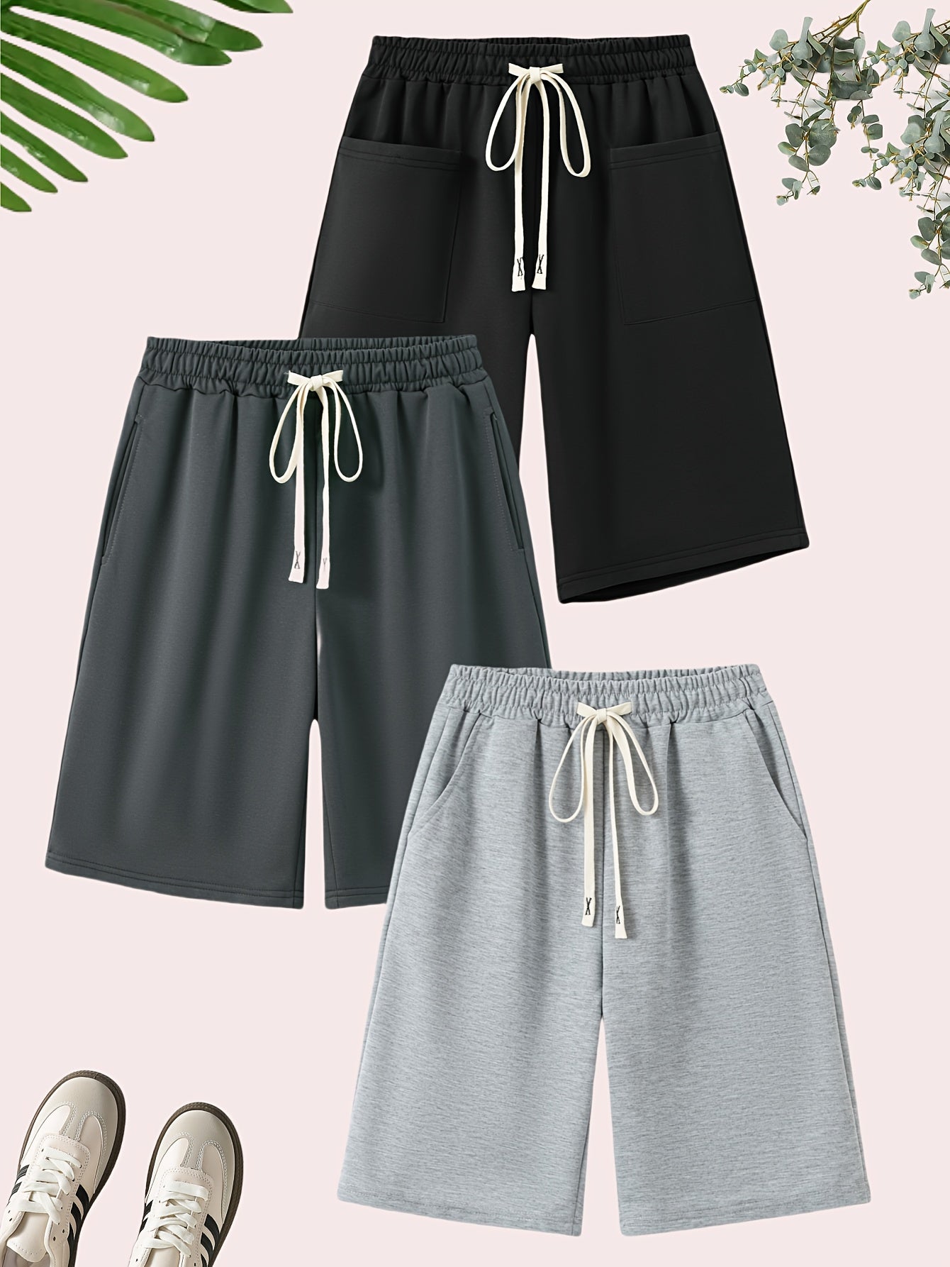 DAISY™️3-Pack Women's Long-Length Shorts – Comfortable & Stylish for Everyday Wear,