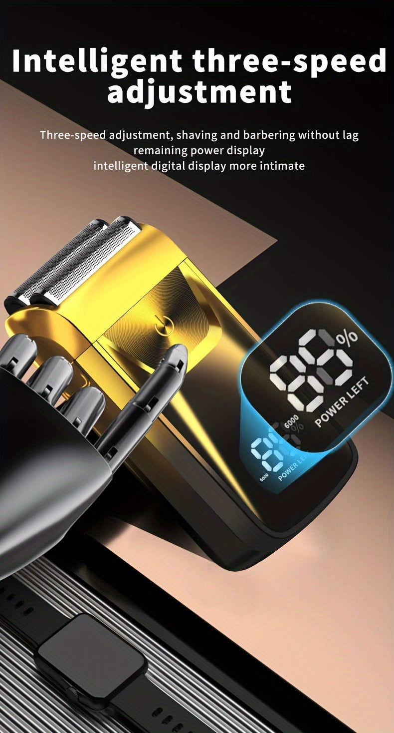 Professional Electric Razor 2-in-1, men Electric shaver Bald Hair Trimmer - Professional USB Rechargeable, Gentle Beard Hair Trimmer,