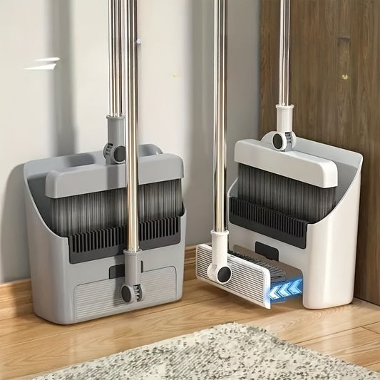 DUSTWIPE™ 3 IN 1 /set Broom Dustpan Floor Brush Set, Long Handle Sweeping broom