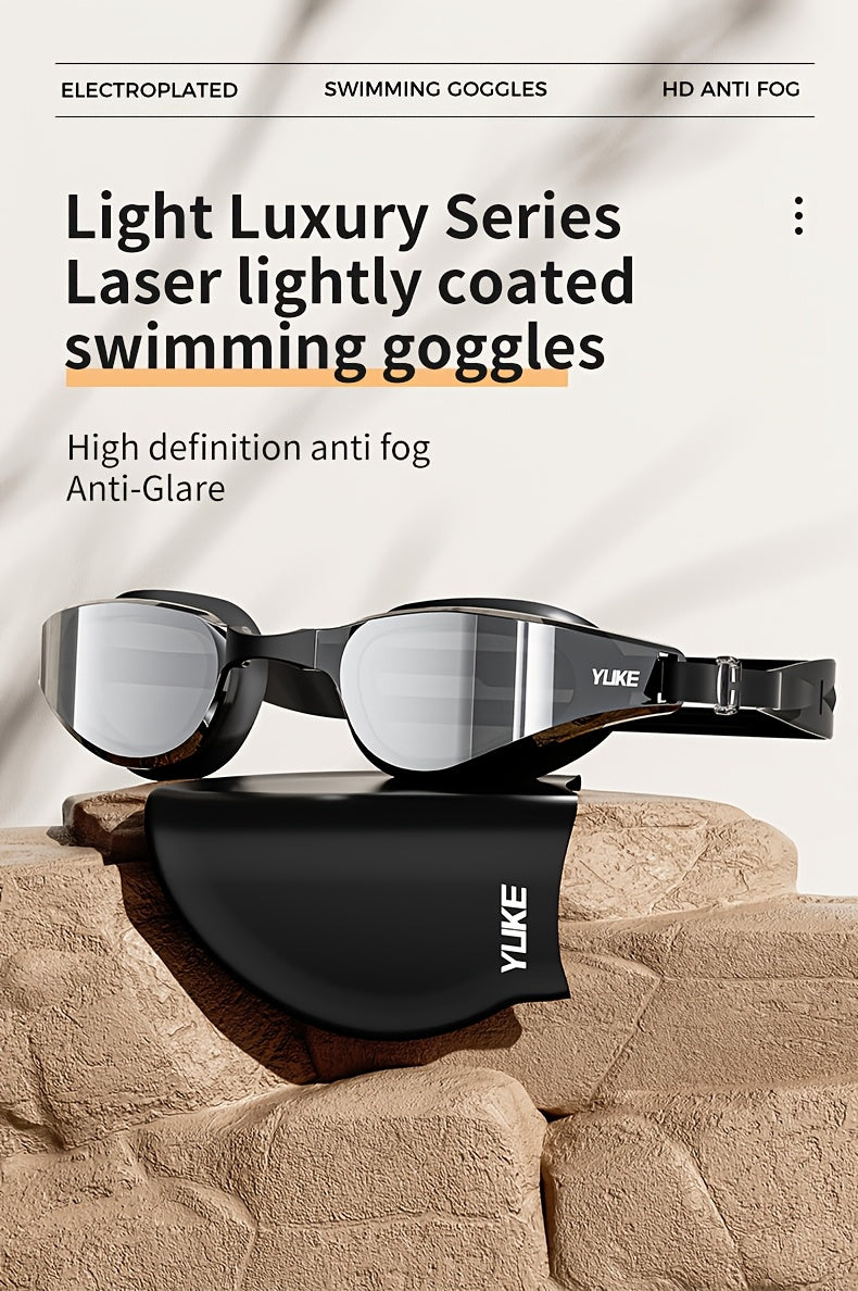 YLIKE™️Sleek Anti-Fog Silicone Swimming Goggles with HD Clarity - Waterproof, Adjustable Strap, Design for Men & Women,