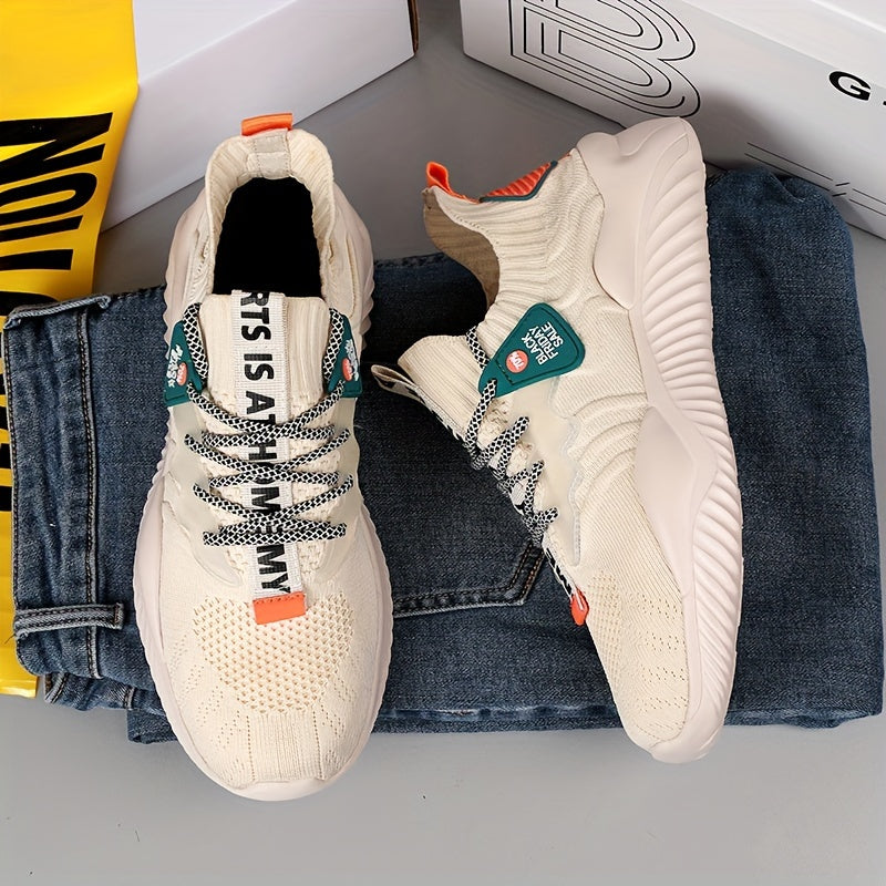 ALL SEASON™️Men shoes, Vibrant Color Block Comfy Sneakers - Breathable, Non-Slip, Lightweight, and Water-Friendly Shoes for Men - Ideal for Outdoor Camping, Hiking, and All-Season Activities