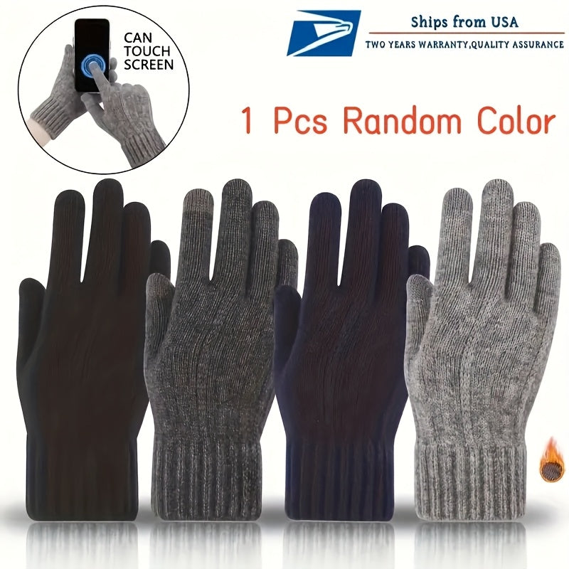 INTERWARM™ 3pcs Men /women Winter Essentials Set: Hat Scarf Gloves Slouchy Beanie Snow Knit Skull Cap Tuch Screen