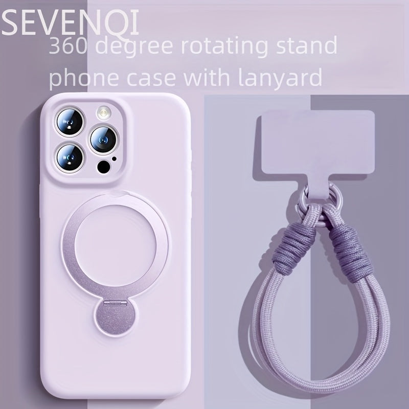 GRIP™️360-degree Phone Case for iPhone 16 iphone16promax new model 16pro liquid silicone magnetic strap holder 15P ultra-thin protective case