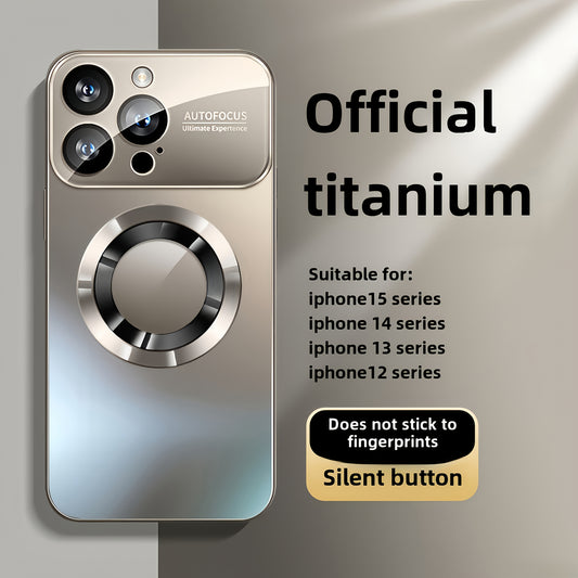 SAFE CASE ™️2025 New Premium Titanium Metallic Shade New Matte Phone Cover for Iphone 16/15/14/13/12/11 Pro Max Plus, Compatible with Magnetic Wireless Charging, Includes Camera Lens Protection Case