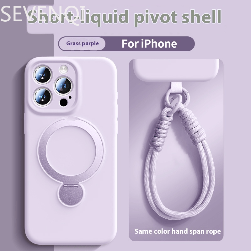 GRIP™️360-degree Phone Case for iPhone 16 iphone16promax new model 16pro liquid silicone magnetic strap holder 15P ultra-thin protective case