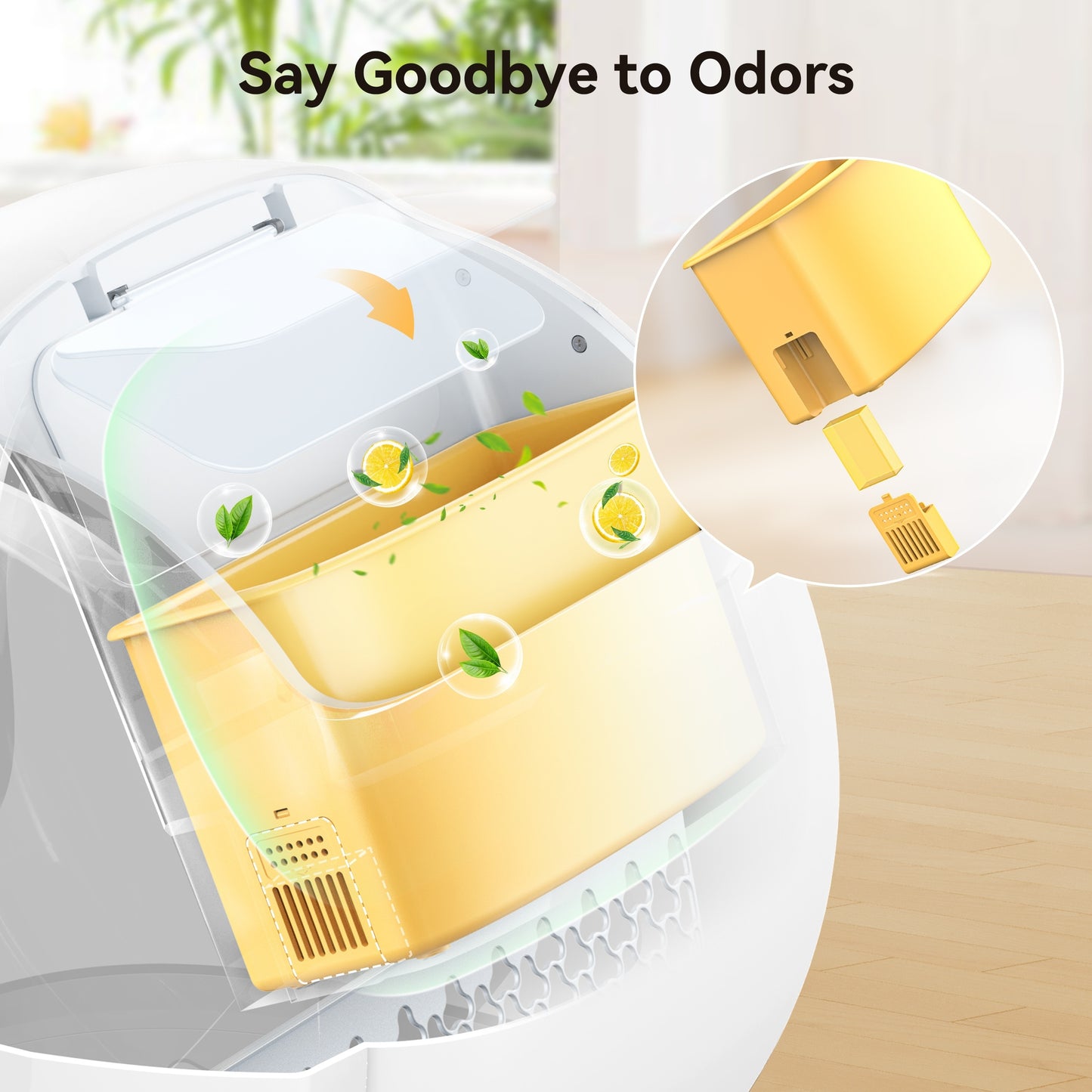 MEOW MEOW  ™ Self Cleaning Litter Box, Automatic Cat Litter Box Self Cleaning For Multiple Cats, Odor Removal Anti Pinch Kitty Litter Box, APP Control Smart Litter Box with Liners Bags