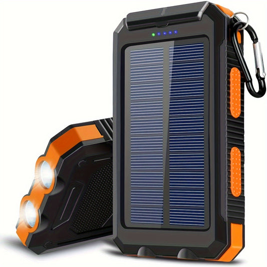 PORTABLE™ 10000 MAh Solar Mobile Power With Flashlight/ USB