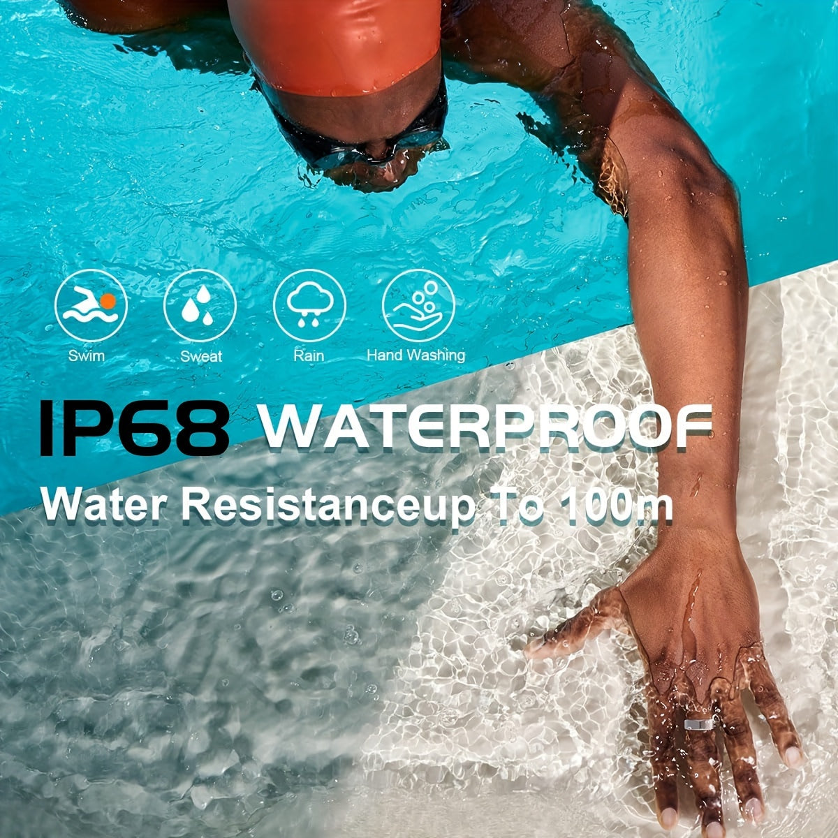 FINGERTIPS™️ Smart Fitness Tracker, Smart Ring Fitness Tracker - Pedometer, Distance, Calories, Sleep Tracking, Exercise Monitoring - Compatible With iPhone Android, for Women/ Men, waterproof, no app Subscription ne