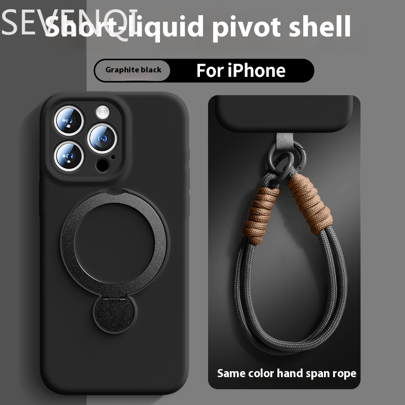 GRIP™️360-degree Phone Case for iPhone 16 iphone16promax new model 16pro liquid silicone magnetic strap holder 15P ultra-thin protective case