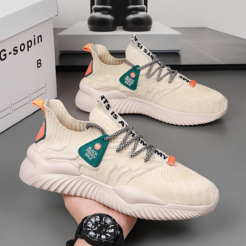 ALL SEASON™️Men shoes, Vibrant Color Block Comfy Sneakers - Breathable, Non-Slip, Lightweight, and Water-Friendly Shoes for Men - Ideal for Outdoor Camping, Hiking, and All-Season Activities