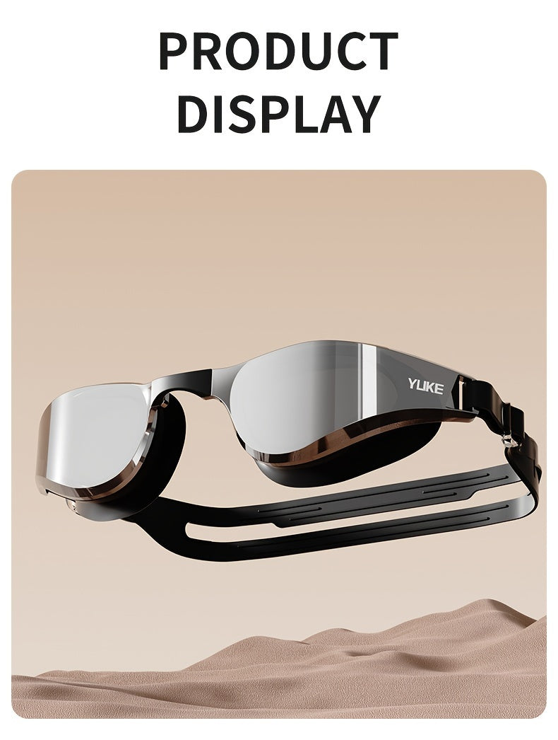 YLIKE™️Sleek Anti-Fog Silicone Swimming Goggles with HD Clarity - Waterproof, Adjustable Strap, Design for Men & Women,