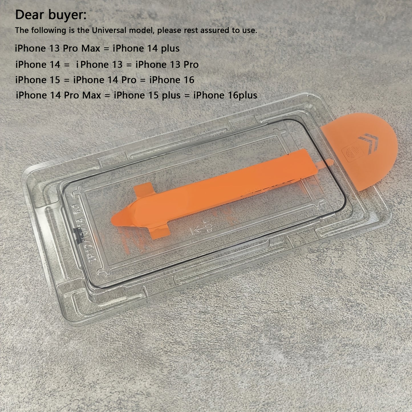 ONECLICK™️3-Pack iPhone Screen Protector, One-Click Application, High Definition, Glossy Finish, for Models 7/8 Plus, XR, XS, MAX, 11, 12, 13, 14, 15, Pro Max Easy Auto-Align Install Kit,