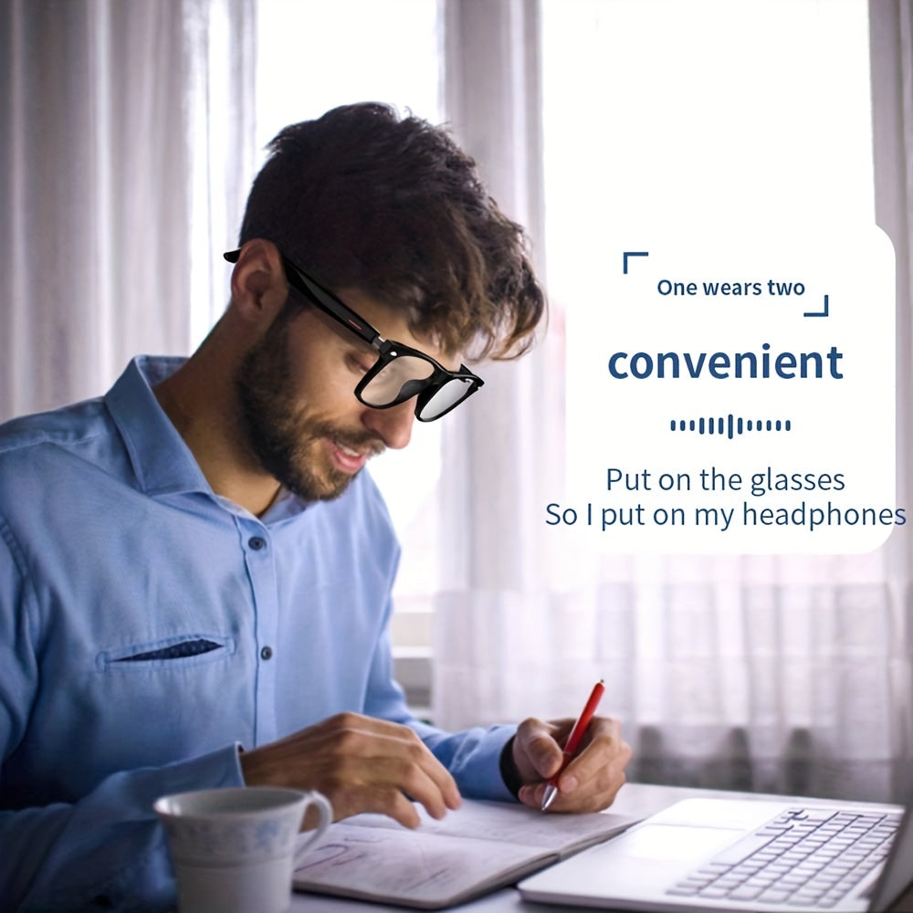 SENBONO ™️ Smart Glasses - Blue Light Filtering & Polarized Lenses, Low Latency Audio, Built-in Mic & Speakers, Touch & AI Voice Assistant Compatible, 5hrs Battery Life,