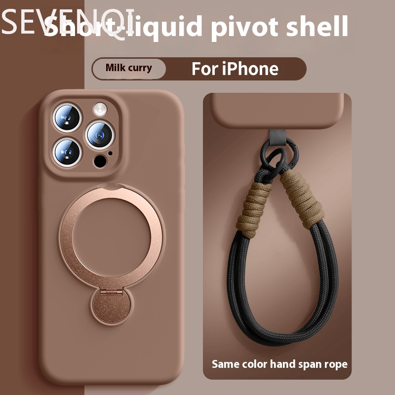 GRIP™️360-degree Phone Case for iPhone 16 iphone16promax new model 16pro liquid silicone magnetic strap holder 15P ultra-thin protective case