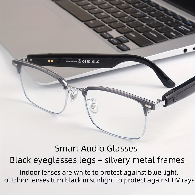 CATCHING ™️Smart Glasses, Touch Control, Built-in Microphone, Rechargeable Battery, Anti-Blue Light, Great for Office, Outdoor, Sports, Driving, Music Playback,