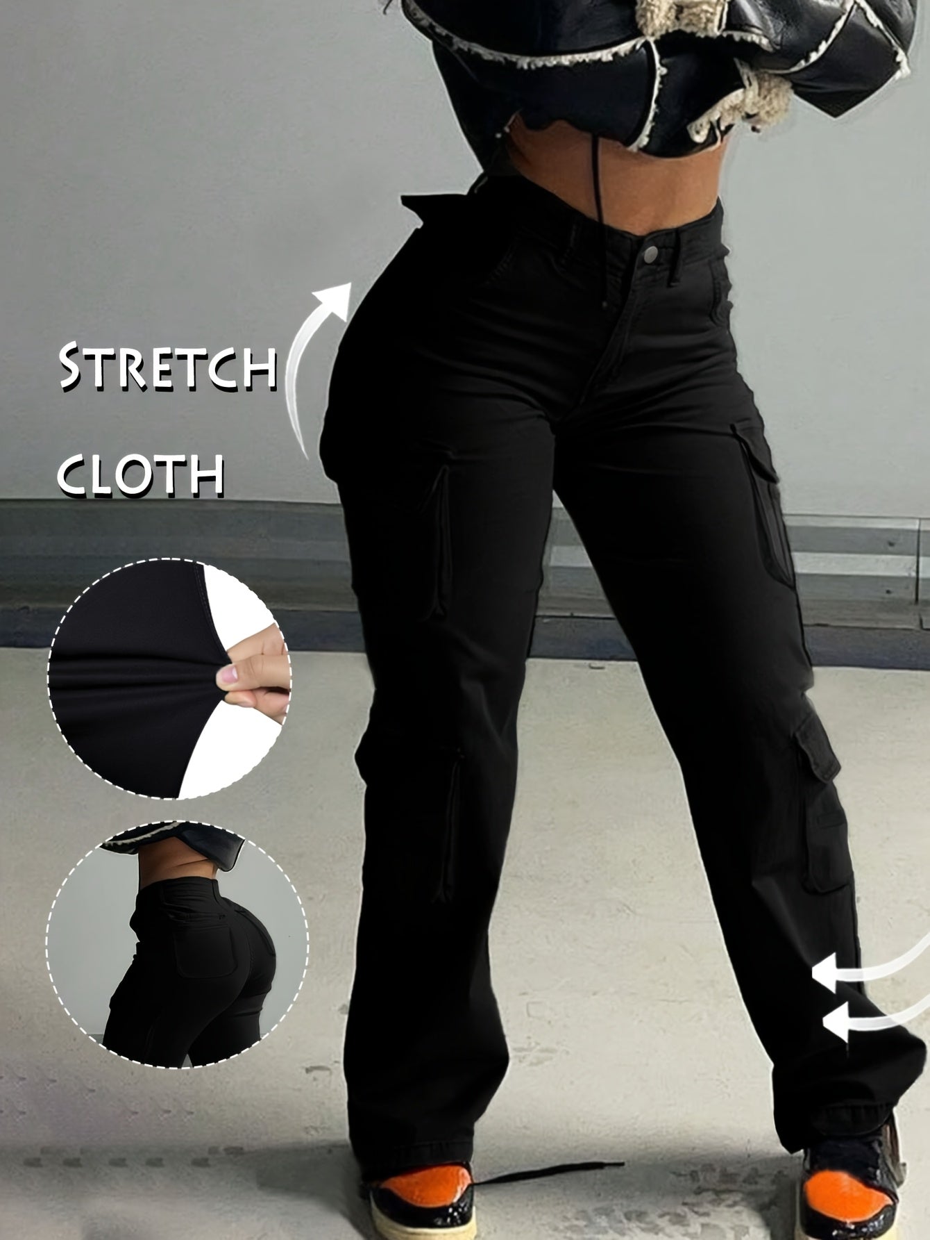 BAGGIES™ |Street Hip-hop Style Low Waist Multi Pocket Workwear Casual Denim Workwear Pants