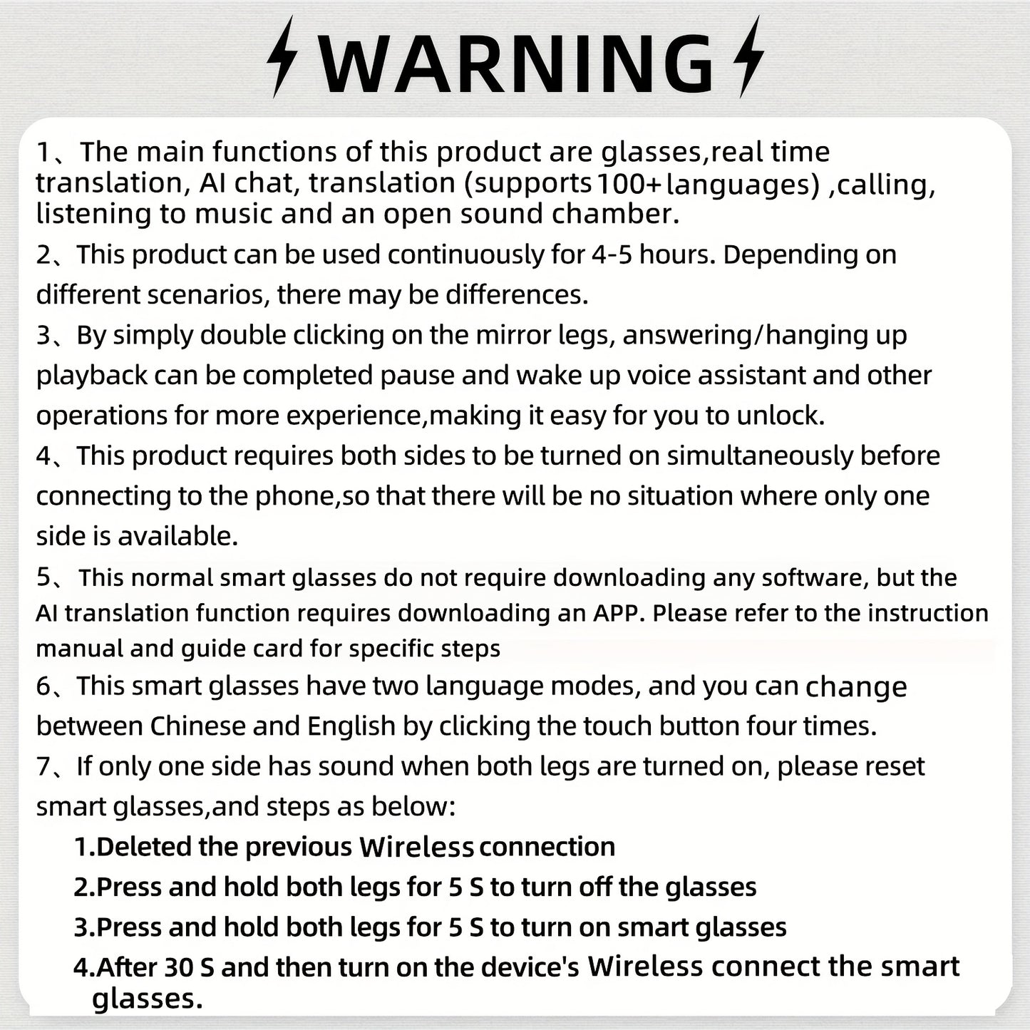 LIFEBEE™️ 2025 New Translator Smart wireless Glasses, multifunctional 100+ languages Translation Smart Wireless Anti-blue Glasses with Wireless Call, Music Playback, 100+ Languages Face-to-Face & Simultaneous Video Voice