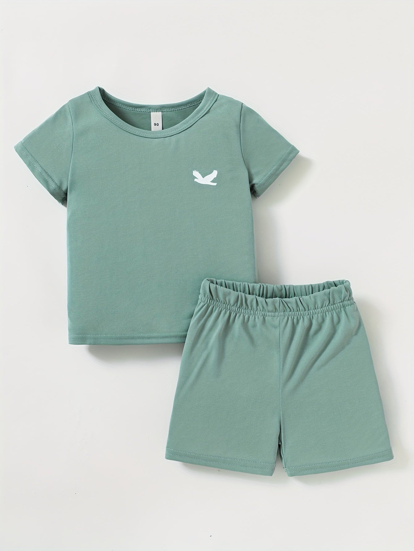 KIDFIT ™️12PCS - Targeted Development Of Summer New Boys' And Girls' Fashion Shorts Set, Printed Casual Set, Six Tops, Six Shorts