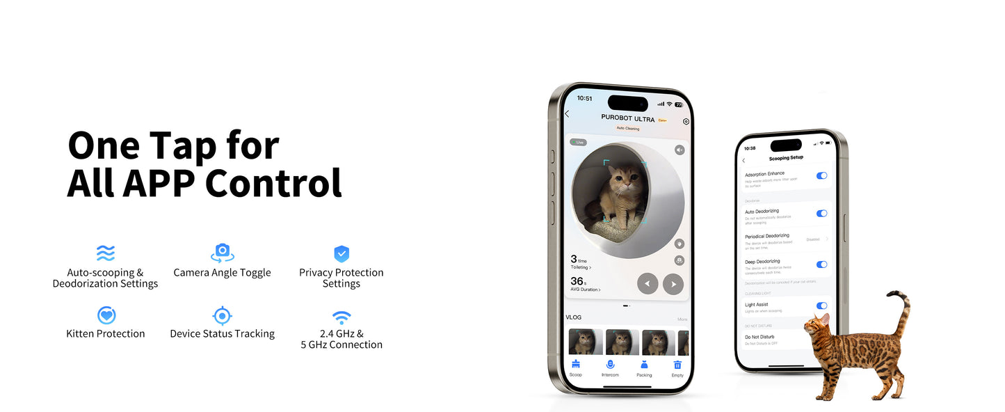 PETKIT™️ 2025 New PUROBOT MAX PRO/ Ultra Self-Packing & AI-Powered Camera Automatic Cat Litter Box, 5G Wi-Fi Self Cleaning Cat Litter Box, True Hands-FrEE