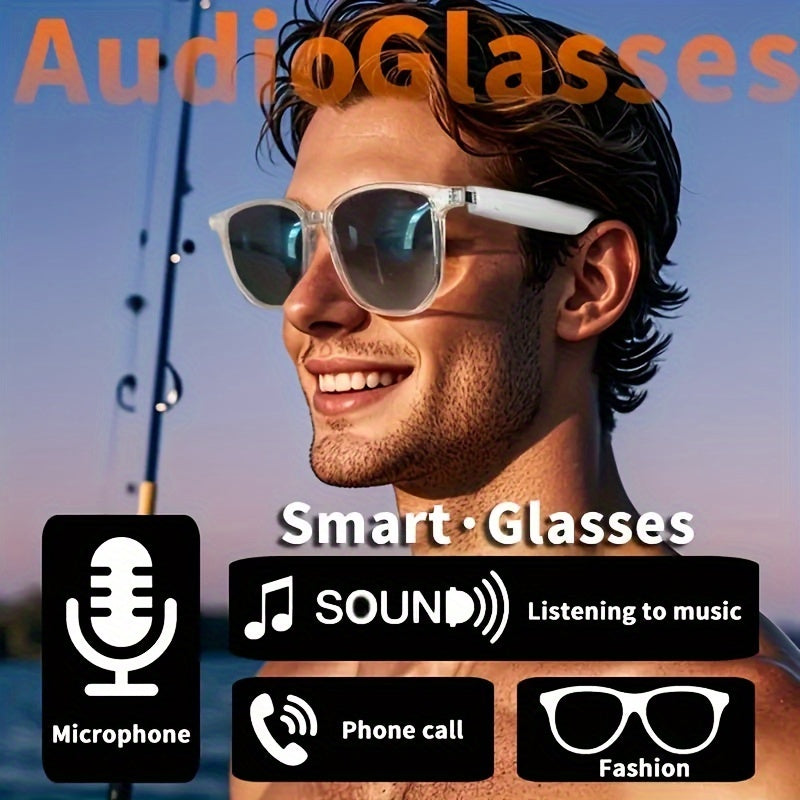 CATCHING ™️Smart Glasses, Touch Control, Built-in Microphone, Rechargeable Battery, Anti-Blue Light, Great for Office, Outdoor, Sports, Driving, Music Playback,